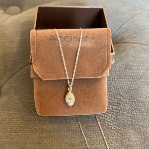 Affinity pave diamond necklace